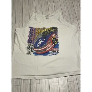 2002 Bristol Motor Speedway vintage‎ tank shirt XL Worlds Fastest Half Mile